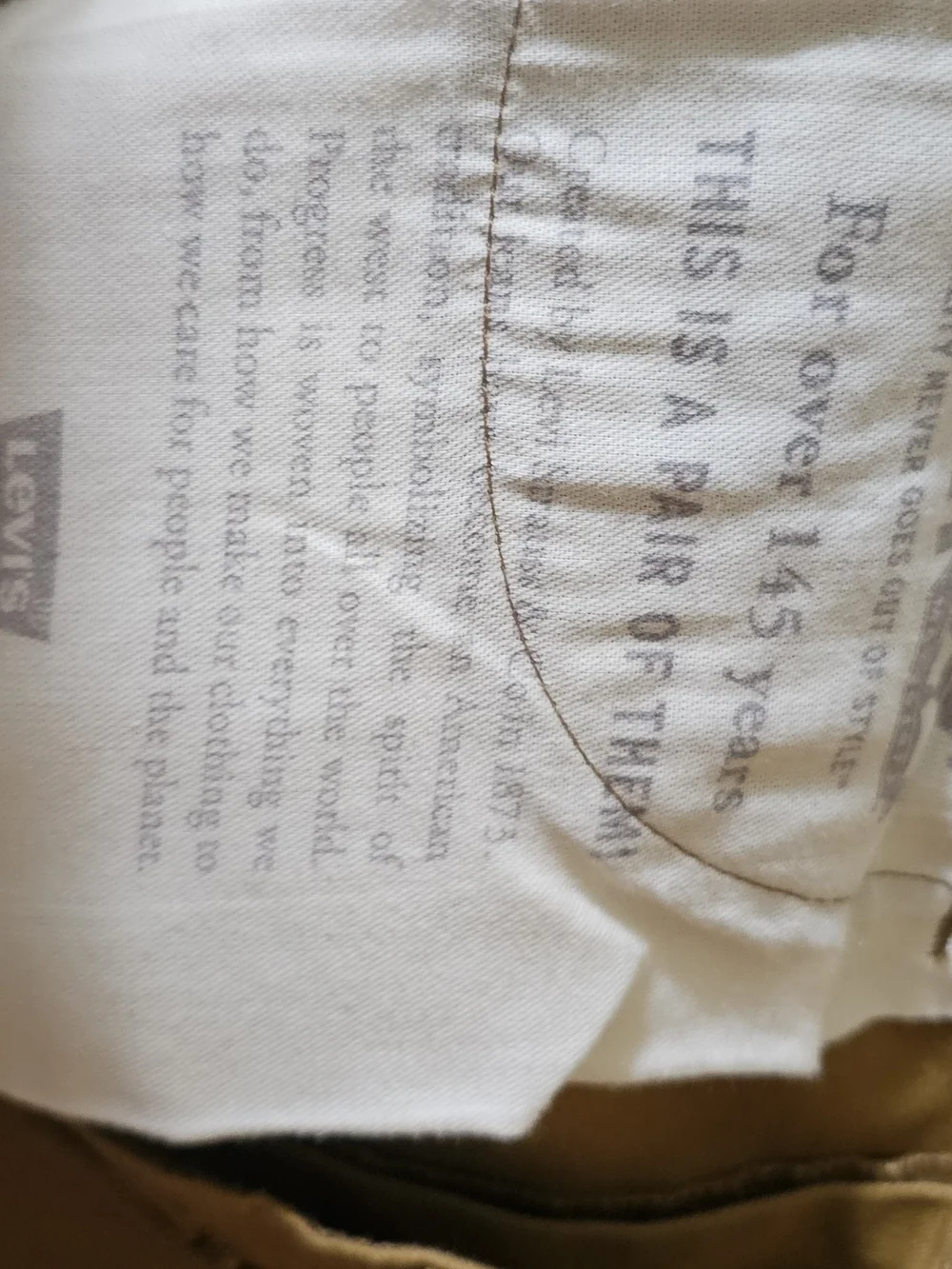Levi's Tan Khaki Jeans with Red Patch